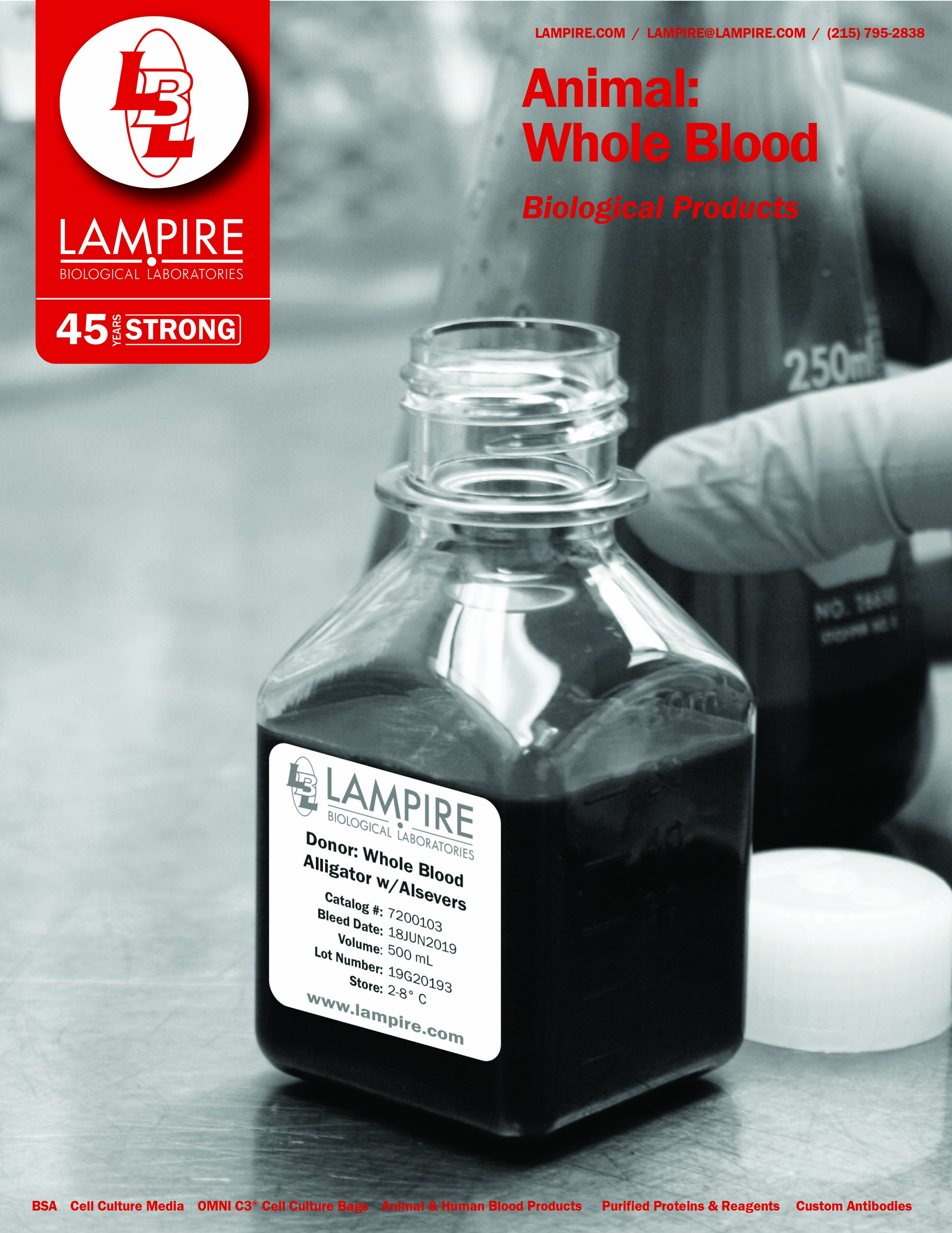 Donor: Animal Whole Blood | Lampire Biological Laboratories, Inc.